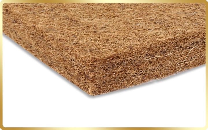 Латексированное кокосовое волокно придаёт матрасу прочность и необходимую степень жёсткости.