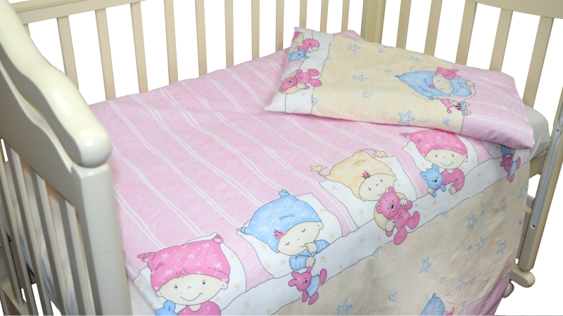 Детское постельное бельё L`Abeille Детки (розовый) (1)