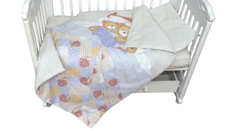Детское постельное бельё L`Abeille Мишки под одеялом (1)