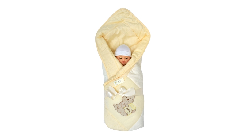 В кроватку новорожденному L`Abeille Одеяло лоскутное (жёлтое) (1)
