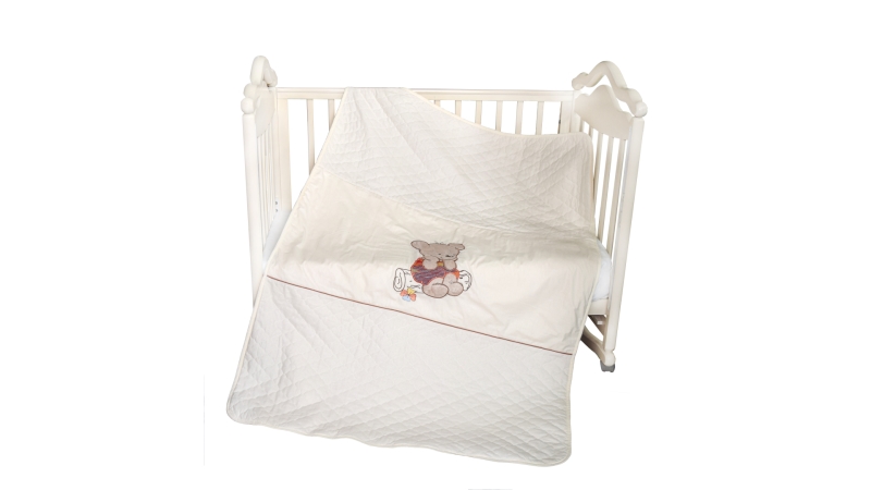 В кроватку новорожденному L`Abeille Покрывало-пододеяльник Мишка на бревнышке (0)